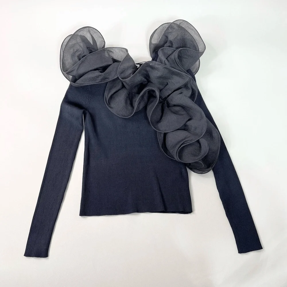 Chic Ruffled Top - Picture 2 of 4